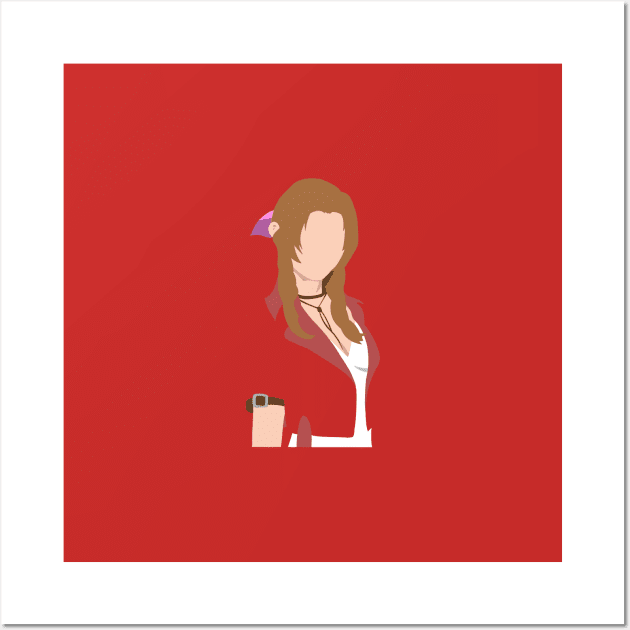 Pretty Aerith Minimalist Wall Art by Kidrock96